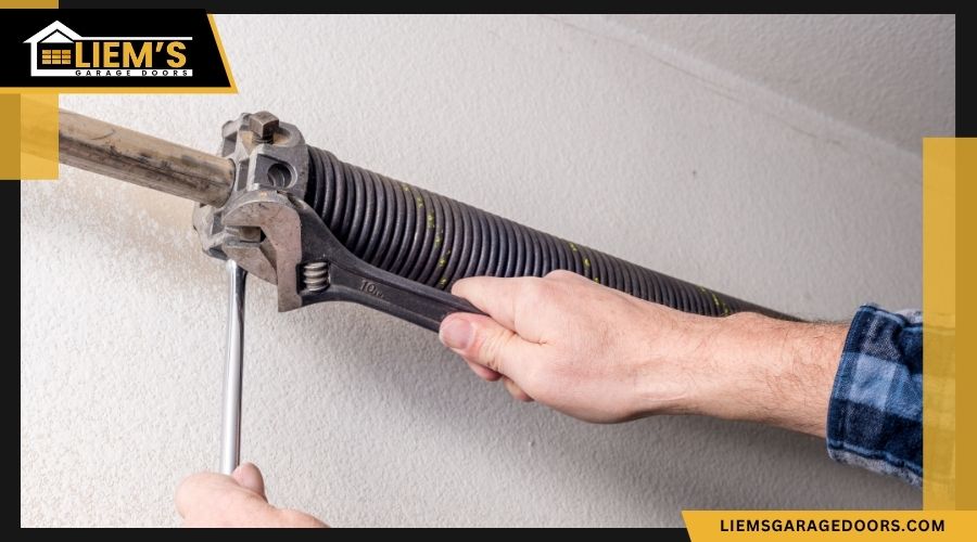 fix squeaky garage door lubricate springs of a noisy garage door