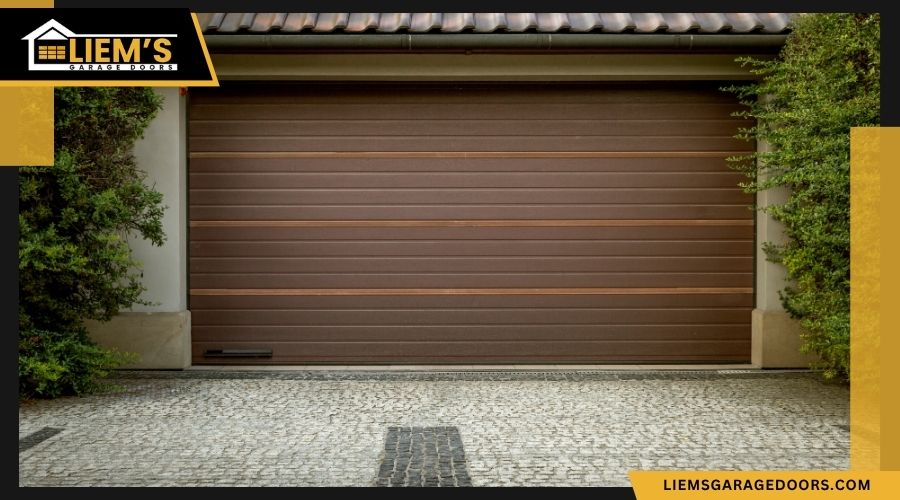 modernaluminumglassgaragedoor A modern aluminum garage door frame featuring frosted glass panels